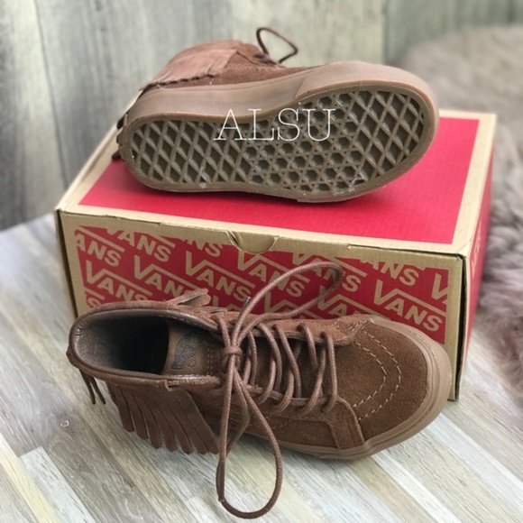 NWT VANS SK8-HI Moc Suede Bison Kid’s AUTHENTIC - Picture 4 of 8